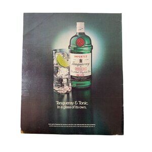 Vintage 1988 Tanqueray Gin & Off Limits Movie Dafoe Advertisement Print Ad